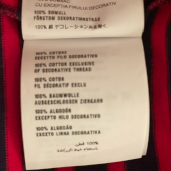 Miu Miu classic red & blue striped cotton dress w/a thin belt & sexy side slit. - Picture 10 of 10